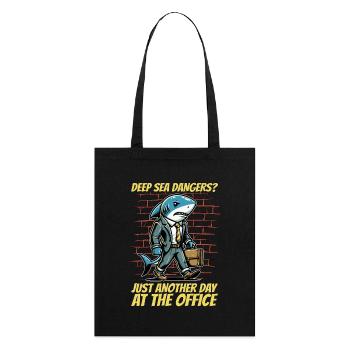 Shark Hunting Deep Sea Dangers Fossil Hunting - Stanley/Stella Organic Tote Bag - black - Back