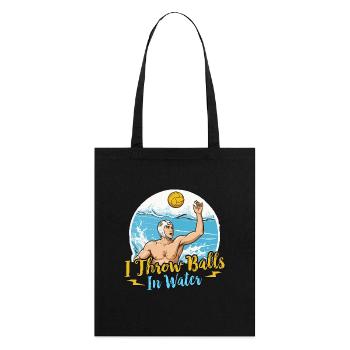 Water-polo : Je lance des balles dans les sports d’équipe nautiques - Tote bag bio Stanley/Stella - noir - Dos