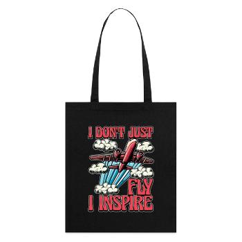 Flight Instructor I Don't Just Fly Pilot School - Stanley/Stella Organic Tote Bag - black - Back