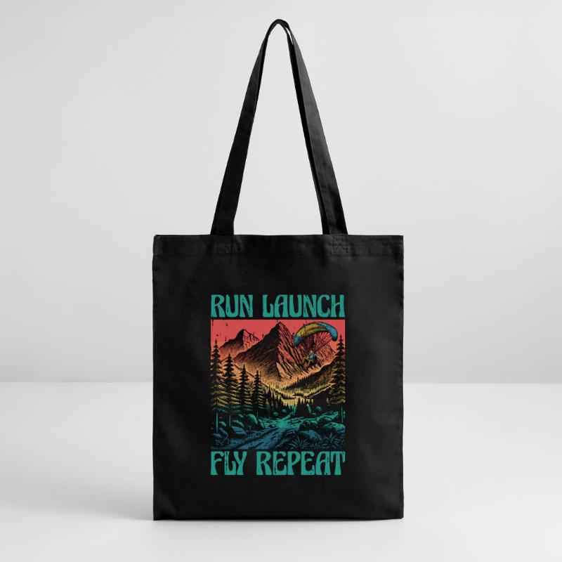 Paragliding Run Launch Fly Repeat Paramotoring Stanley/Stella Organic Tote Bag