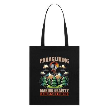 Le parapente rend jaloux la gravité Le parachutisme - Tote bag bio Stanley/Stella - noir - Dos