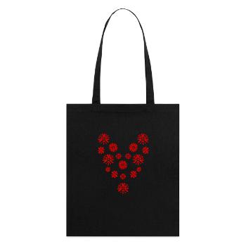 HERZ. HERZ. HEILIGER VALENTINSTAG. LIEBE. LIEBE. HERZ - Stanley/Stella Bio-Stoffbeutel - Schwarz - Hinten