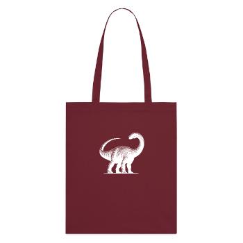 Massive Brachiosaurus Dino Dinosaur - Stanley/Stella Organic Tote Bag - burgundy - Back