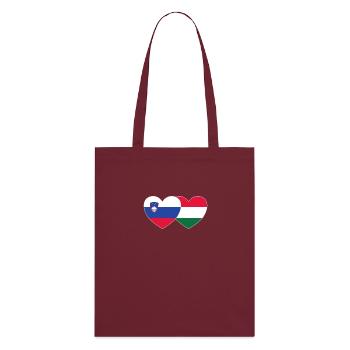 Slowenien Ungarn Flagge Herz - Stanley/Stella Bio-Stoffbeutel - Burgunderrot - Hinten