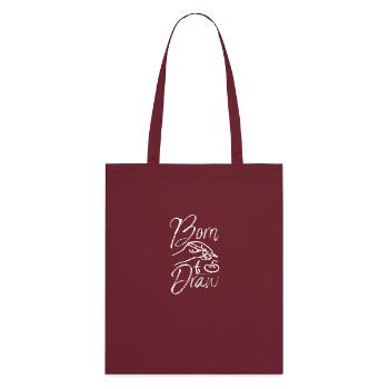 Born to draw - Stanley/Stella Bio-Stoffbeutel - Burgunderrot - Hinten