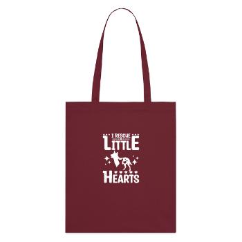 Sauvetage d’animaux de compagnie Je sauve les petits cœurs - Tote bag bio Stanley/Stella - bordeaux - Dos