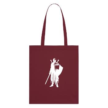 Sword Warrior Proud Knight Warrior - Stanley/Stella Organic Tote Bag - burgundy - Back