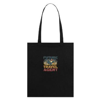 Futur agent de voyages vintage - Tote bag bio Stanley/Stella - noir - Dos