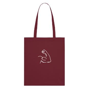 Exercise Muscle Biceps Vector Graphic - Stanley/Stella Organic Tote Bag - burgundy - Back