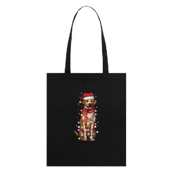 Noël Drôle Labrador Santa Dog Cadeau de Noël - Tote bag bio Stanley/Stella - noir - Dos