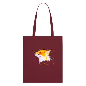 red fox - Stanley/Stella Organic Tote Bag - burgundy - Back