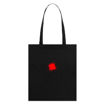 Fleck Farbe Gespritzt Schmutz Rot Blut - Stanley/Stella Bio-Stoffbeutel - Schwarz - Hinten