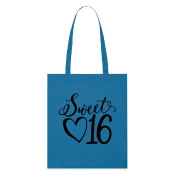 Sweet Sixteen Mignon cadeau de 16 ans - Tote bag bio Stanley/Stella - bleu royal - Devant