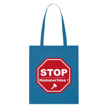 Stopp Hammertime - Stanley/Stella Bio-Stoffbeutel - Königsblau - Vorne