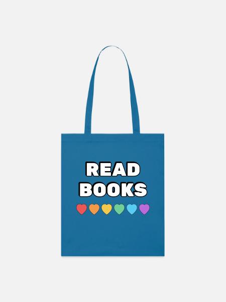 Lire des livres Rainbow Hearts - Tote bag bio Stanley/Stella - bleu royal
