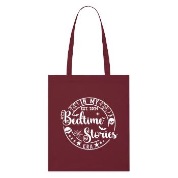 In My Bedtime Stories Era - Stanley/Stella Organic Tote Bag - burgundy - Front