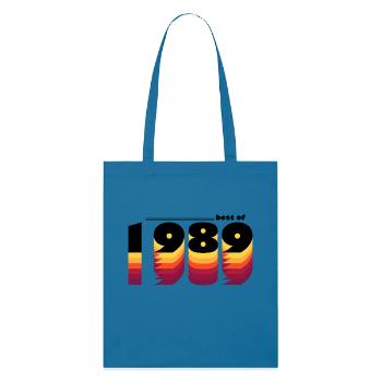 Vintage Retro Best of 1989, zur Feier des 36-jährigen Bestehens - Stanley/Stella Bio-Stoffbeutel - Königsblau - Vorne