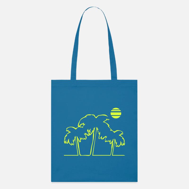 Île de la plage Palm Trees - Tote bag bio Stanley/Stella - bleu royal