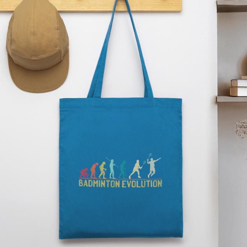 Badminton Evolution Timeline Design Stanley/Stella Organic Tote Bag