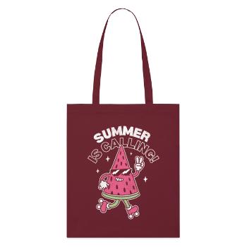 Summer is Calling - Stanley/Stella Organic Tote Bag - burgundy - Front