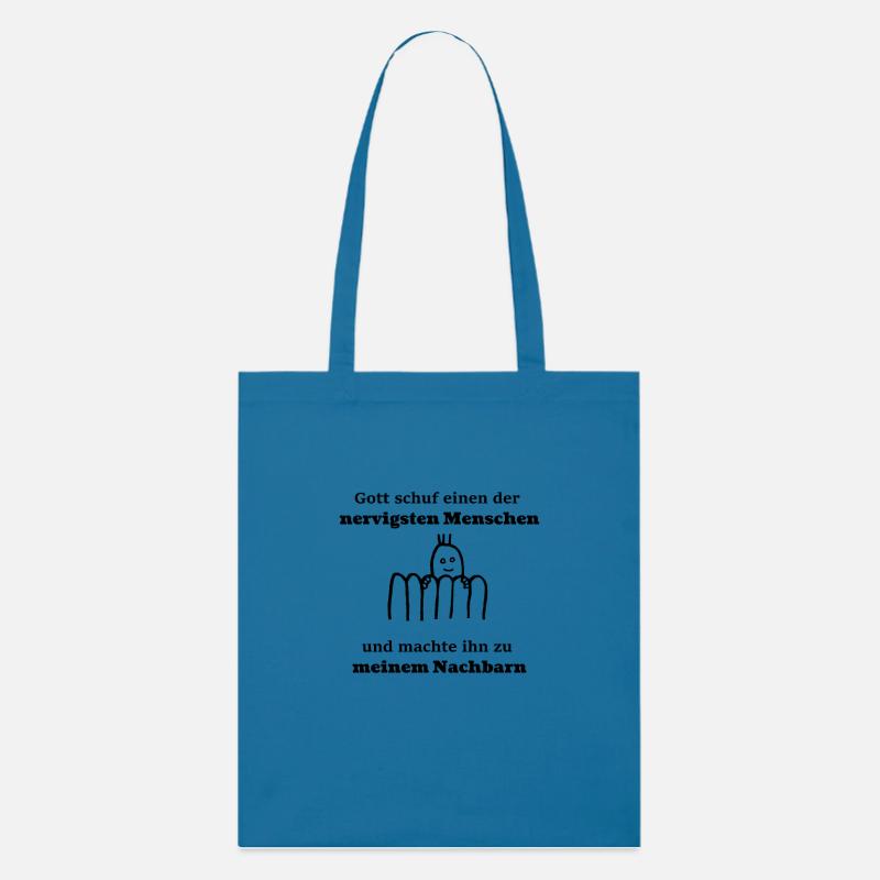 Nachbarn Nachbar Spruch Geschenk Geschenkidee - Stanley/Stella Bio-Stoffbeutel - Königsblau