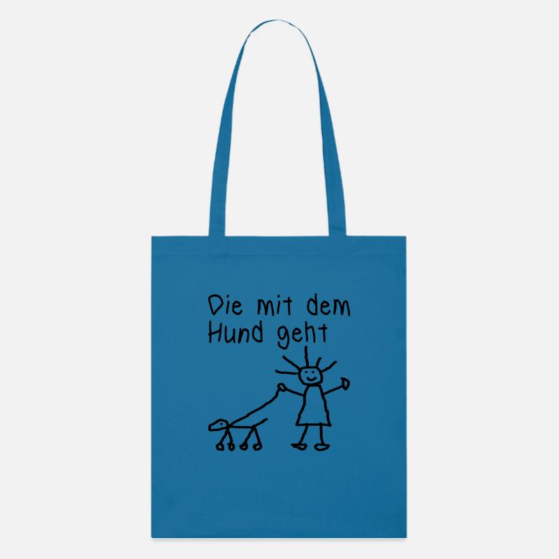 lustiges Hunde Spruch Geschenk Hund Vierbeiner wuf - Stanley/Stella Bio-Stoffbeutel - Königsblau