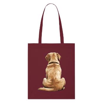 Labrador Retriever - Stanley/Stella Organic Tote Bag - burgundy - Front