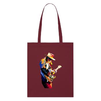 Rock And Blues Daily Music Pop Art - Stanley/Stella Bio-Stoffbeutel - Burgunderrot - Vorne