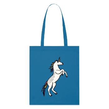 Wildes Einhorn - Stanley/Stella Bio-Stoffbeutel - Königsblau - Vorne