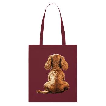 Cocker Épagneul - Tote bag bio Stanley/Stella - bordeaux - Devant