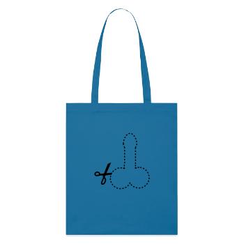 dashed_cut_out_penis_1c - Stanley/Stella Organic Tote Bag - royal blue - Front