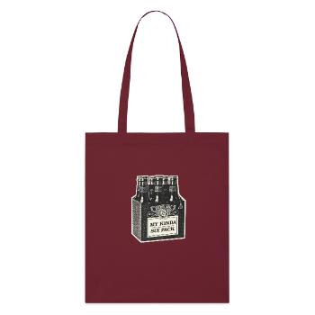 My Kinda Six Pack - Stanley/Stella Organic Tote Bag - burgundy - Front