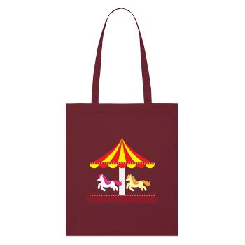 Zirkus Manege Clown Tiere Jongleur Artist Gaukler - Stanley/Stella Bio-Stoffbeutel - Burgunderrot - Vorne