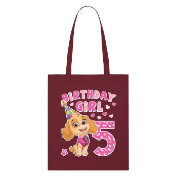 Paw Patrol 5 ans anniversaire Skye - Tote bag bio Stanley/Stella - bordeaux - Devant