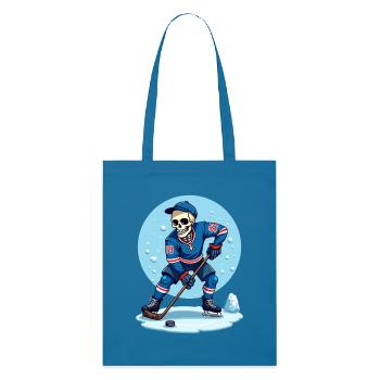 Joueur de hockey sur glace squelette numéro 99 Sports d’hiver - Tote bag bio Stanley/Stella - bleu royal - Devant