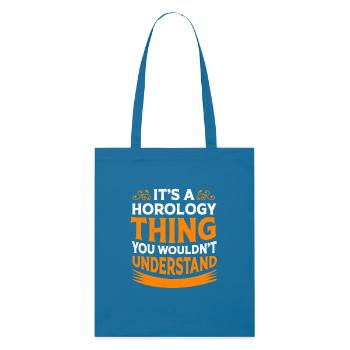 Mouvement de montre - Tote bag bio Stanley/Stella - bleu royal - Devant
