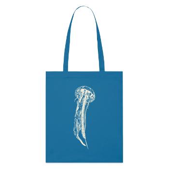 Qualle Jellyfish Ozean maritim save the deep blue - Stanley/Stella Bio-Stoffbeutel - Königsblau - Vorne