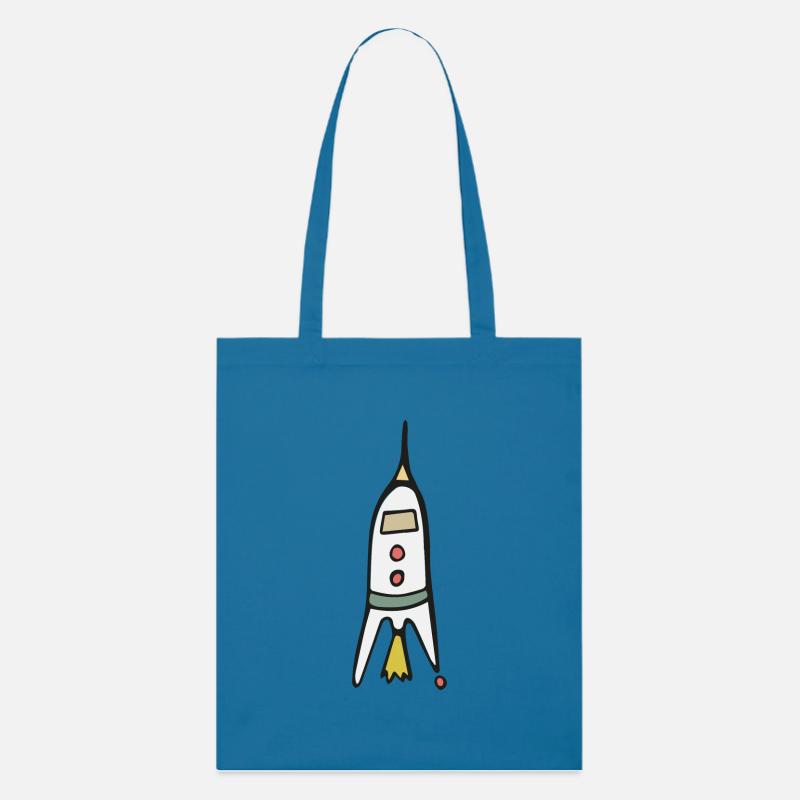 Space Rocket Launch - Stanley/Stella Organic Tote Bag - royal blue