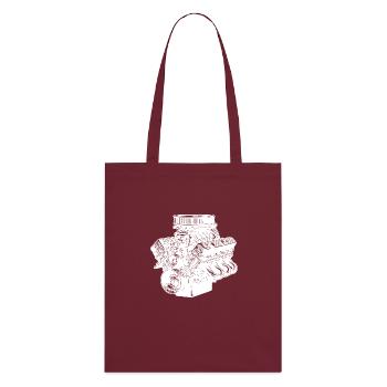 Moteur de cylindrée de cylindre de bloc moteur de cylindre de ventilateur mécanique - Tote bag bio Stanley/Stella - bordeaux - Dos
