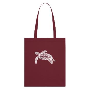 Petite tortue flottante - Tote bag bio Stanley/Stella - bordeaux - Dos