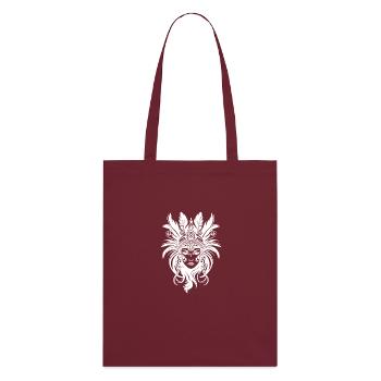 Women Face Mask Feather Headdress Spirit Feathers - Stanley/Stella Organic Tote Bag - burgundy - Back