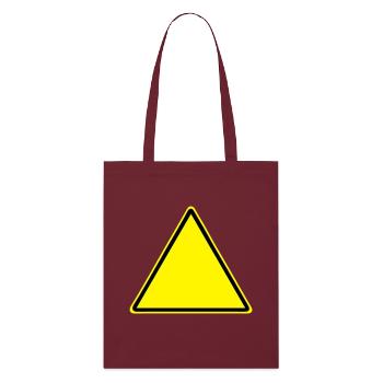Warnschild Blanko - Stanley/Stella Bio-Stoffbeutel - Burgunderrot - Vorne