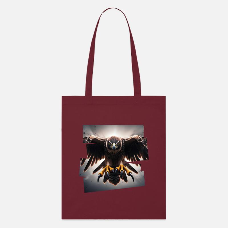 Attaque frontale de l’aigle - Tote bag bio Stanley/Stella - bordeaux