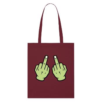 Main du majeur - Tote bag bio Stanley/Stella - bordeaux - Devant