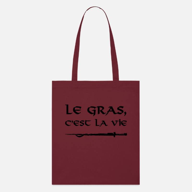 Le Gras c'est la vie. - Tote bag bio Stanley/Stella - bordeaux