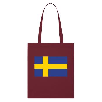 sweden flag - Stanley/Stella Bio-Stoffbeutel - Burgunderrot - Vorne