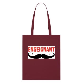 ENSEIGNANT - Tote bag bio Stanley/Stella - bordeaux - Devant