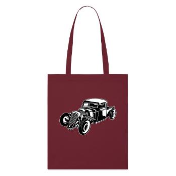 Hot Rod / Rat Rod 08_schwarz blanc - Tote bag bio Stanley/Stella - bordeaux - Devant