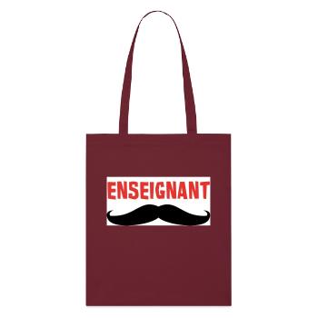 ENSEIGNANT - Tote bag bio Stanley/Stella - bordeaux - Devant