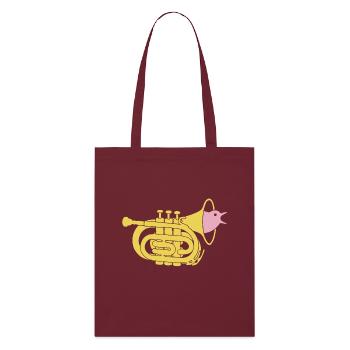 Oiseau trompette - Tote bag bio Stanley/Stella - bordeaux - Devant